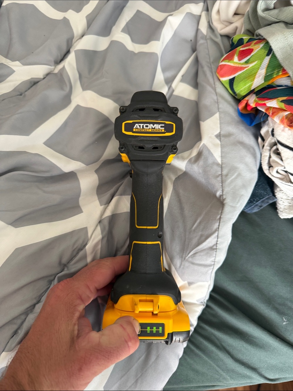 Atomic Compact Series Cordless Power Driver in Black and Yellow